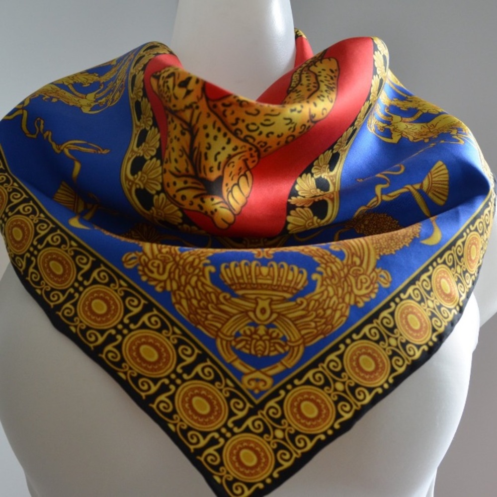 Silk Scarf, Rare Myphology Theme - Versace Fabric